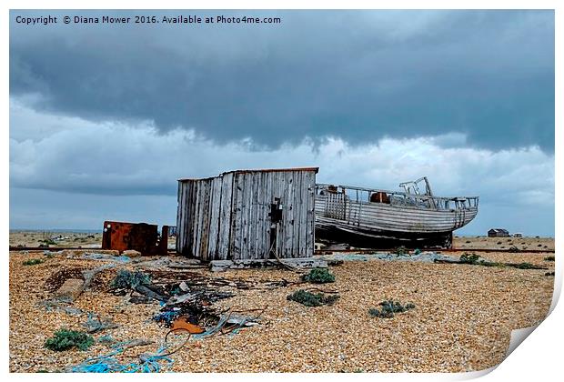 Dungeness Kent Print by Diana Mower