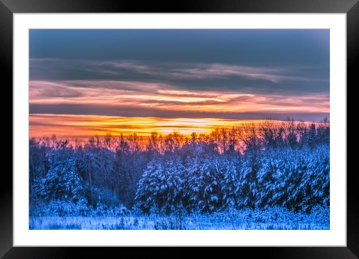 Magic winter sunset Framed Mounted Print by Svetlana Korneliuk