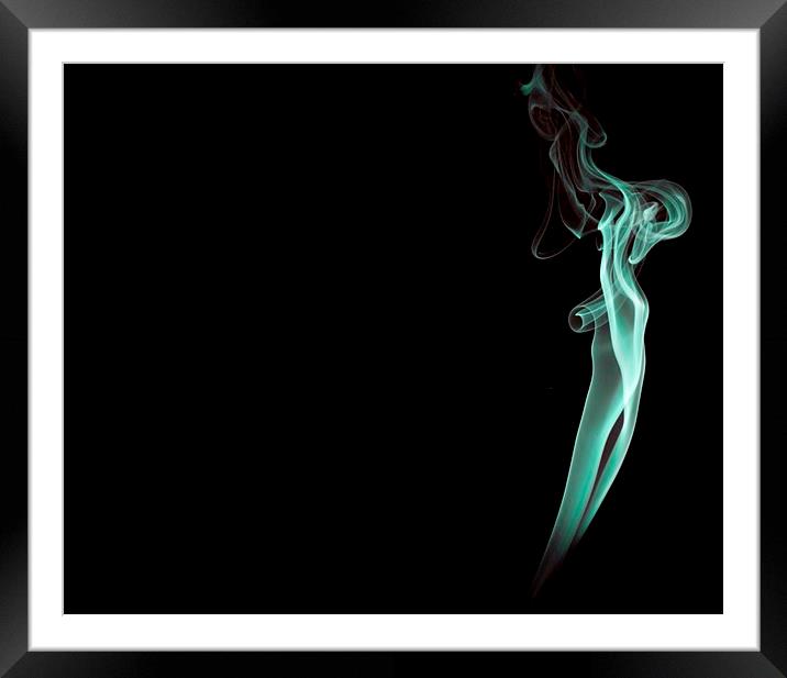 Green Smoke Framed Mounted Print by Jonathan Thirkell