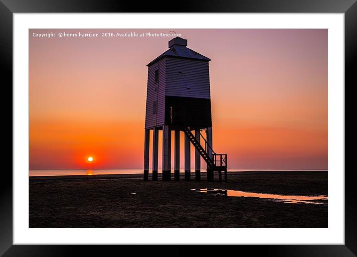 Old Burnham Lighthouse Framed Mounted Print by henry harrison