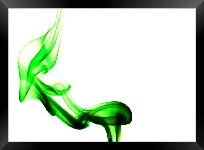 Green Smoke Framed Print by Jonathan Thirkell