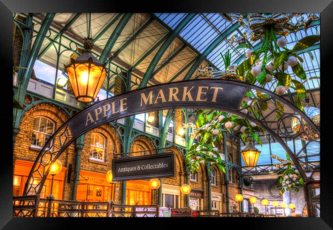The Apple Market Covent Garden London Framed Print by David Pyatt