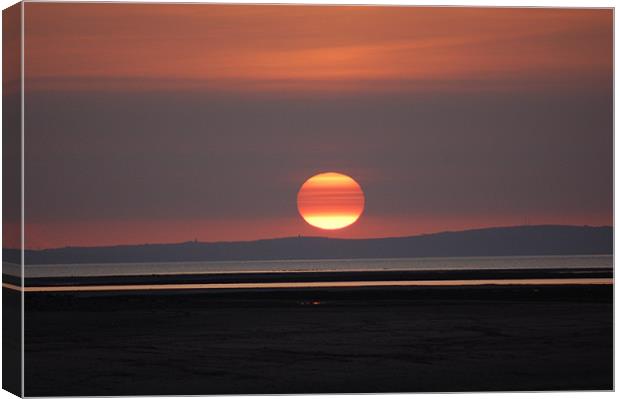 Volcano Ash Sunset. Canvas Print by Dave Lloyd