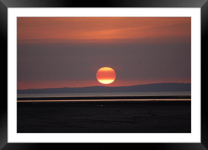 Volcano Ash Sunset. Framed Mounted Print by Dave Lloyd