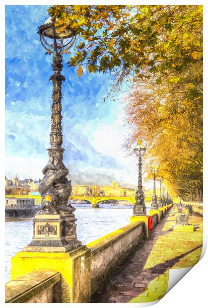 River Thames Path Art Print by David Pyatt