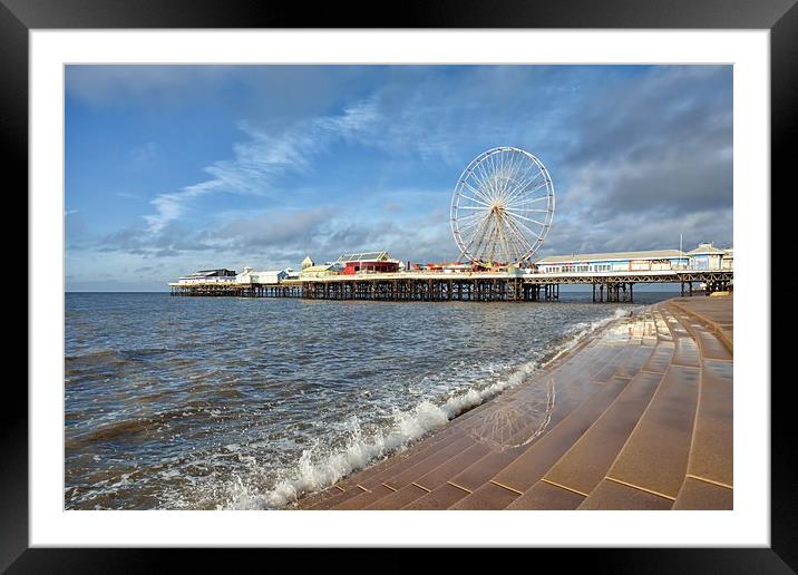 Central Pier Blackpool Promenade Framed Mounted Print by Gary Kenyon
