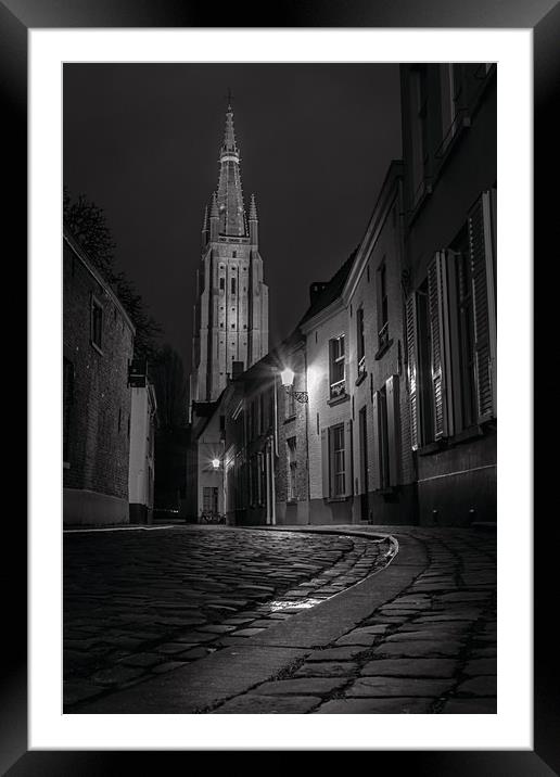 The Church of our Lady, Bruges Framed Mounted Print by David Schofield