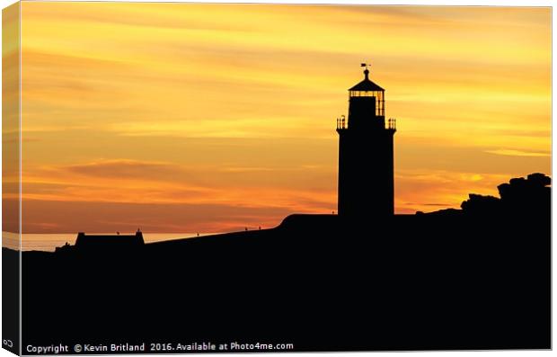 Cornish Sunset Canvas Print by Kevin Britland