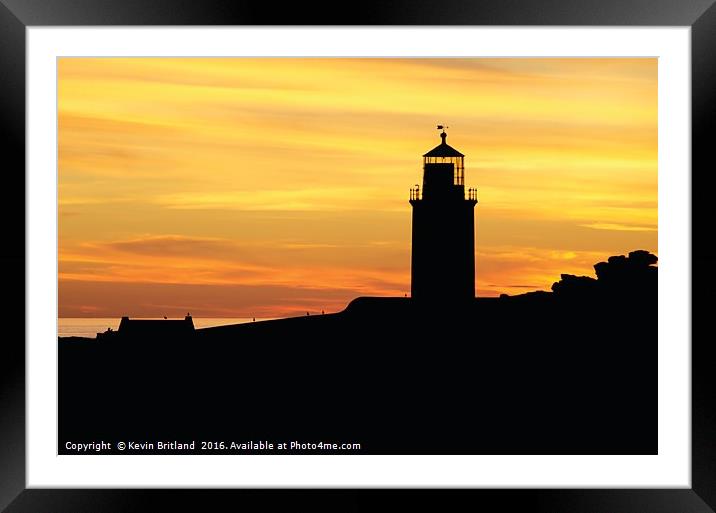 Cornish Sunset Framed Mounted Print by Kevin Britland