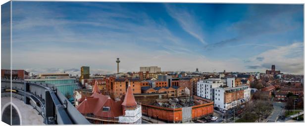 Liverpool Panoramic Canvas Print by James Harrison