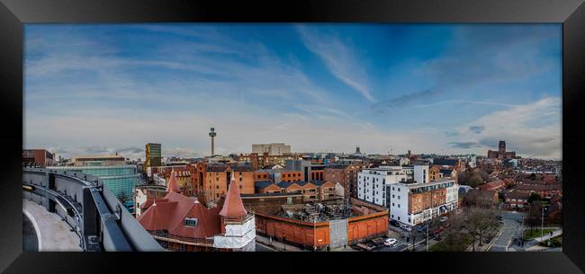 Liverpool Panoramic Framed Print by James Harrison