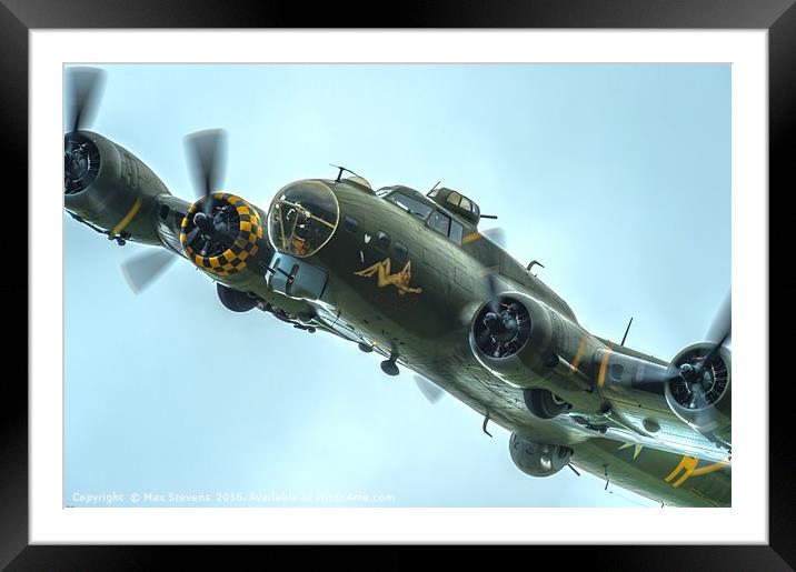 B17 Sally B banking in for another pass Framed Mounted Print by Max Stevens