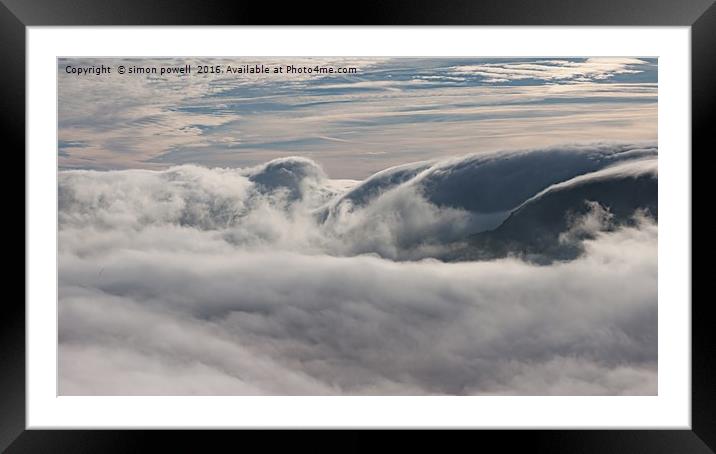 Misty mountains brecon beacons 8168 Framed Mounted Print by simon powell