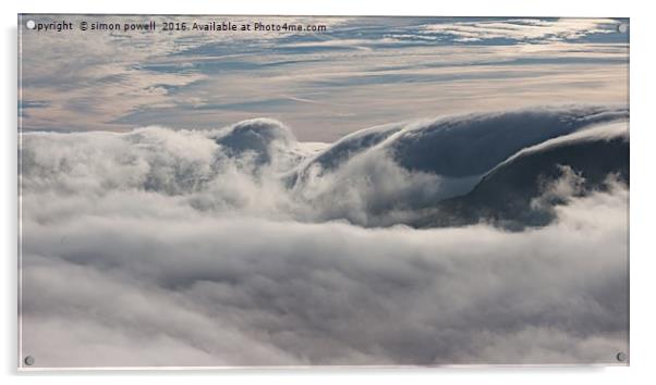 Misty mountains brecon beacons 8168 Acrylic by simon powell