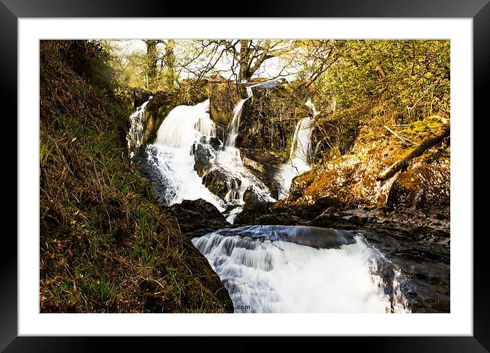 Swallow Falls The Foaming Waterfall Framed Mounted Print by Darren Willmin