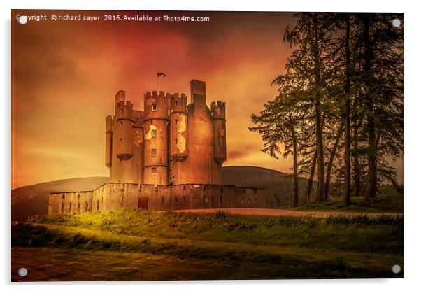 Braemar Castle Acrylic by richard sayer