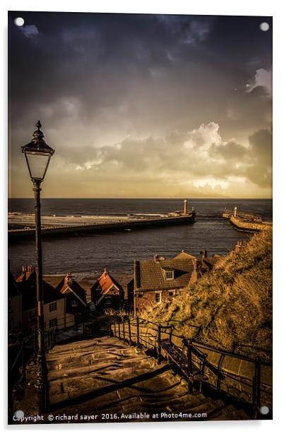 Vintage Whitby Acrylic by richard sayer