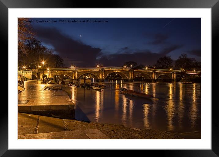 Bridge over the river Thames Framed Mounted Print by mike cooper