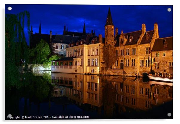 Reflections of Bruges Acrylic by Mark Draper