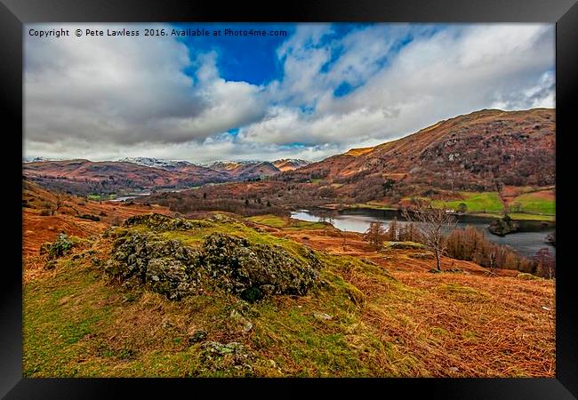 A view over Rydal Water Framed Print by Pete Lawless