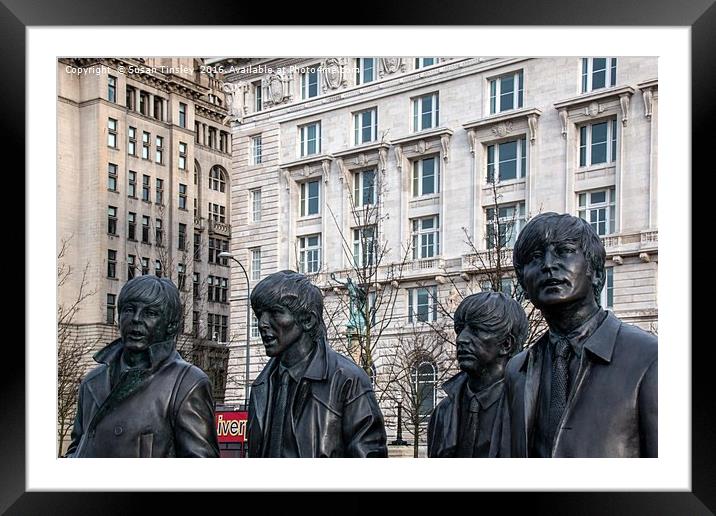 The Beatles are in town Framed Mounted Print by Susan Tinsley