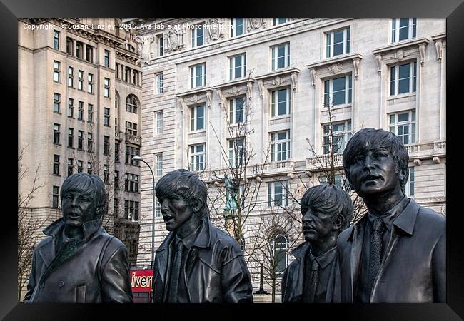 The Beatles are in town Framed Print by Susan Tinsley