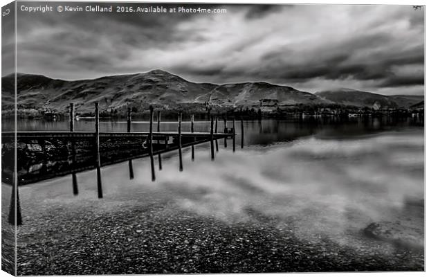 Jetty at Derwent Water in the Lake District Canvas Print by Kevin Clelland