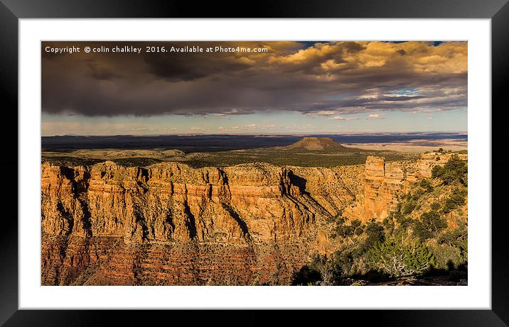 Grand Canyon at Early Sunset Framed Mounted Print by colin chalkley