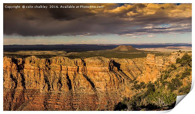 Grand Canyon at Early Sunset Print by colin chalkley
