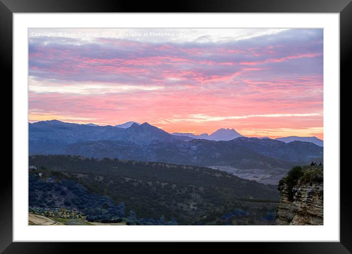 Dramatic Dusk in Ronda Framed Mounted Print by Sean Foreman