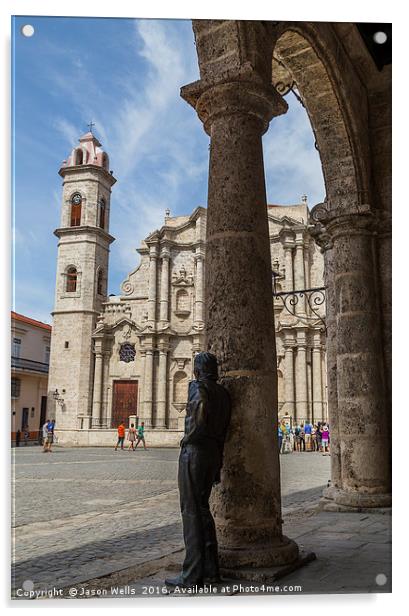 Antonio Gades statue in Havana Acrylic by Jason Wells