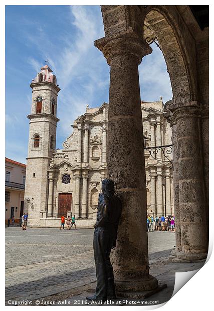 Antonio Gades statue in Havana Print by Jason Wells