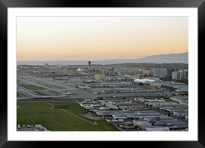 Los Angeles Airport Framed Mounted Print by Gonzalo Fernandez