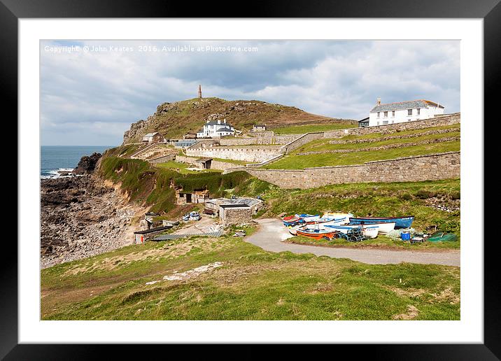 Cape Cornwall near to St. Just Cornwall South West Framed Mounted Print by John Keates