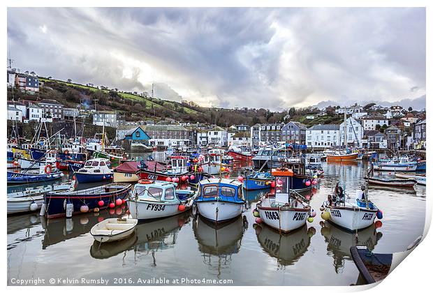 mevagissey Print by Kelvin Rumsby