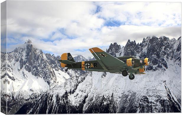 Ju 52 - Alpine Passage Canvas Print by Pat Speirs