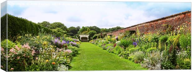 The famous herbaceous border at Arley Hall Cheshir Canvas Print by John Keates