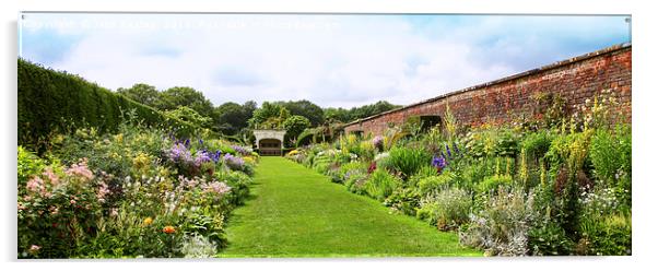 The famous herbaceous border at Arley Hall Cheshir Acrylic by John Keates