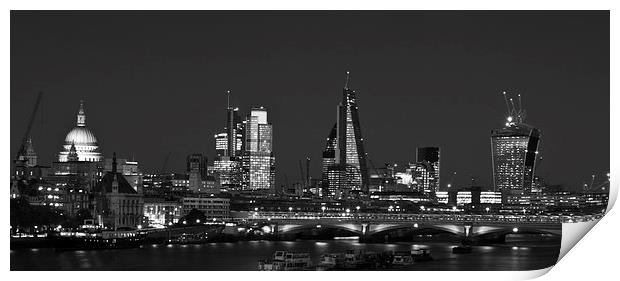 London City Skyline Print by David French