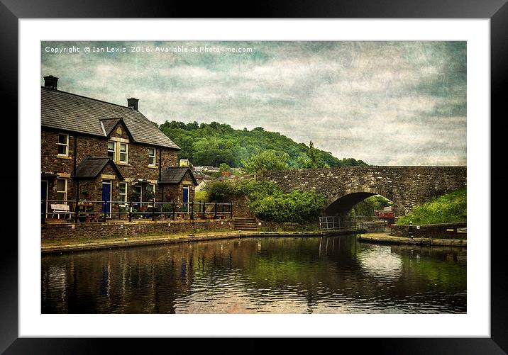 The Canal Basin At Brecon Framed Mounted Print by Ian Lewis