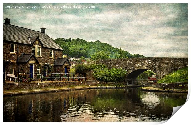 The Canal Basin At Brecon Print by Ian Lewis