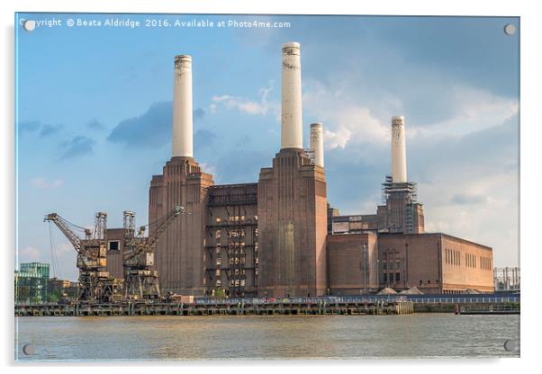 Battersea Power Station Acrylic by Beata Aldridge