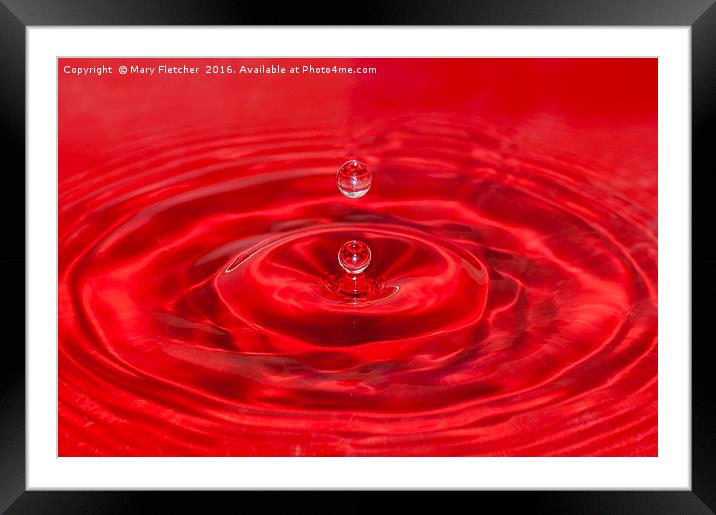 Red Water Framed Mounted Print by Mary Fletcher