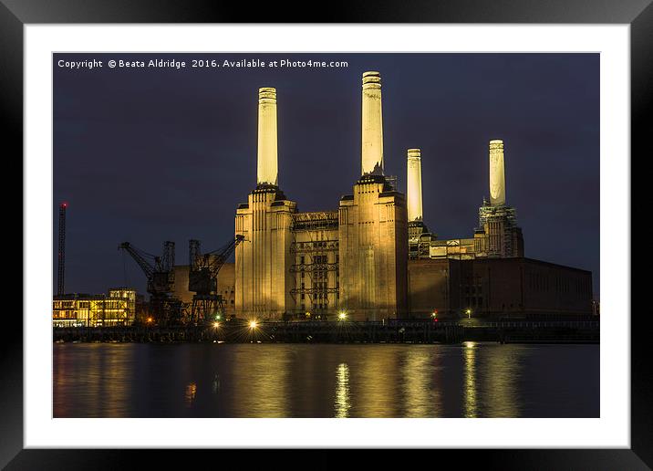 Battersea Power Station Framed Mounted Print by Beata Aldridge