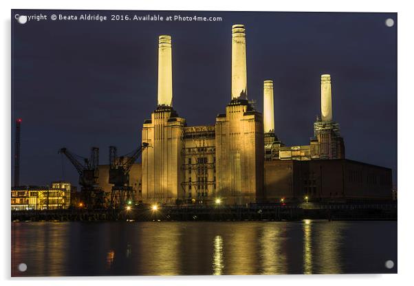 Battersea Power Station Acrylic by Beata Aldridge