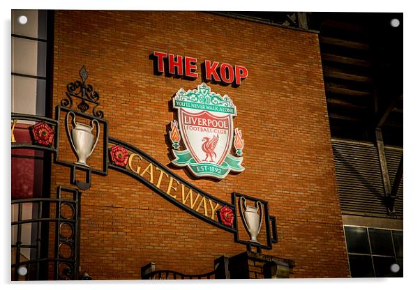 The Kop, Liverpool Football Club Acrylic by Thomas Ritson
