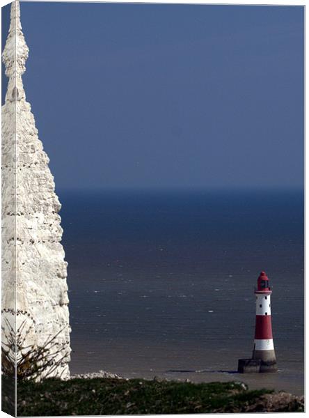 Beachy head lighthouse Canvas Print by steve pitman