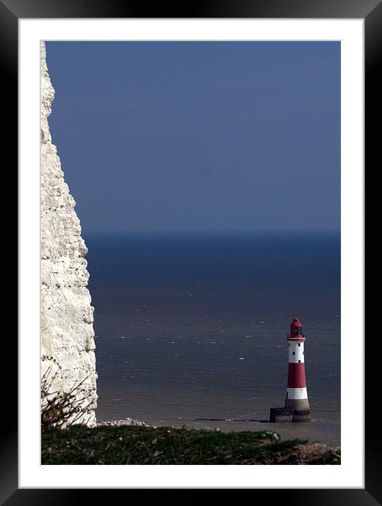 Beachy head lighthouse Framed Mounted Print by steve pitman
