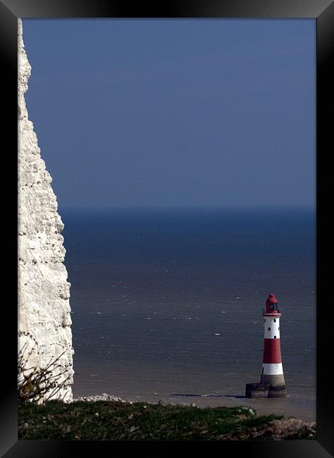 Beachy head lighthouse Framed Print by steve pitman