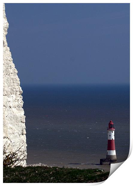 Beachy head lighthouse Print by steve pitman